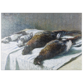 Darstellung des Puzzle-Motivs Claude Monet's Still Life with Pheasants and Plovers (1879) – Puzzleteile: 200