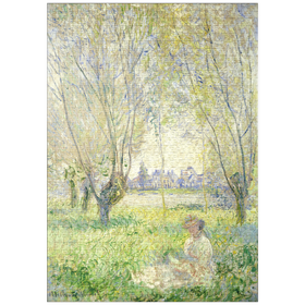 Darstellung des Puzzle-Motivs Woman Seated under the Willows (1880) by Claude Monet – Puzzleteile: 1000