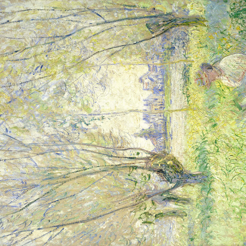 Woman Seated under the Willows (1880) by Claude Monet 100 Puzzle 3D Modell