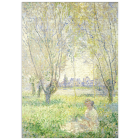 Darstellung des Puzzle Motivs Woman Seated under the Willows (1880) by Claude Monet - Puzzleteile: 500