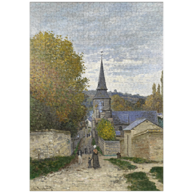 Darstellung des Puzzle-Motivs Claude Monet's Street in Sainte-Adresse (1867) – Puzzleteile: 1000