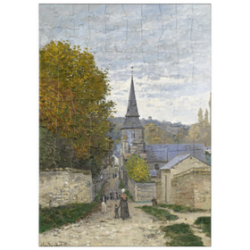 Darstellung des Puzzle Motivs Claude Monet's Street in Sainte-Adresse (1867) - Puzzleteile: 100
