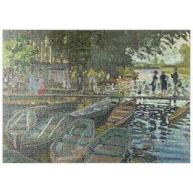 Darstellung des Puzzle-Motivs Claude Monet's Bathers at La Grenouillère (1896) – Puzzleteile: 500