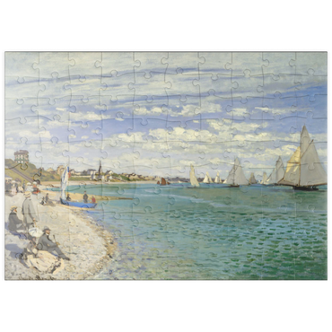 puzzleplate Regatta at Sainte-Adresse (1867) by Claude Monet 100 Puzzle