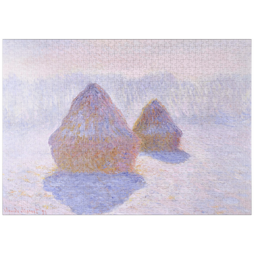 puzzleplate Haystacks (Effect of Snow and Sun) (1891) by Claude Monet 1000 Puzzle