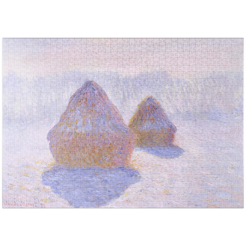 puzzleplate Haystacks (Effect of Snow and Sun) (1891) by Claude Monet 1000 Puzzle