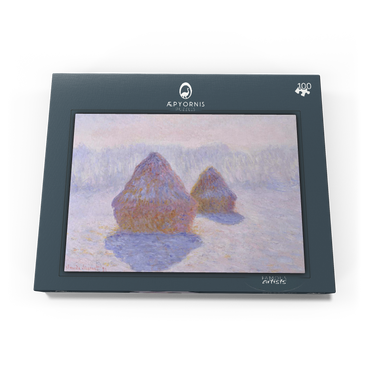 Haystacks (Effect of Snow and Sun) (1891) by Claude Monet 100 Puzzle Schachtel Ansicht3
