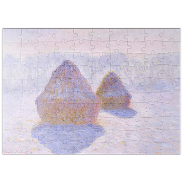 puzzleplate Haystacks (Effect of Snow and Sun) (1891) by Claude Monet 100 Puzzle