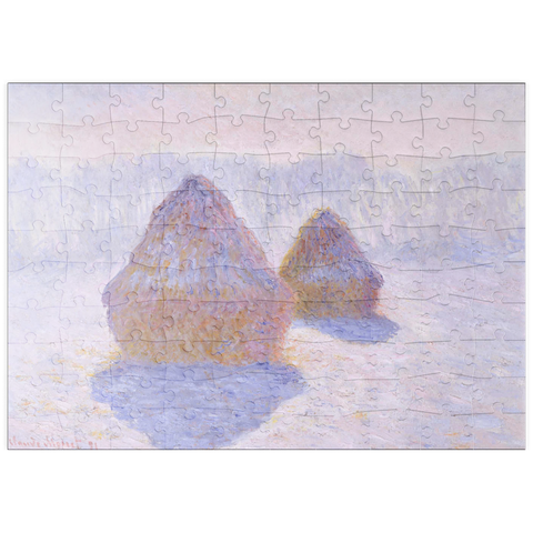 puzzleplate Haystacks (Effect of Snow and Sun) (1891) by Claude Monet 100 Puzzle