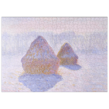 puzzleplate Haystacks (Effect of Snow and Sun) (1891) by Claude Monet 500 Puzzle