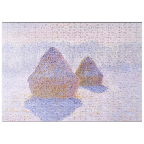 puzzleplate Haystacks (Effect of Snow and Sun) (1891) by Claude Monet 500 Puzzle