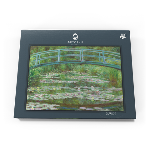 The Japanese Footbridge (1899) by Claude Monet 100 Puzzle Schachtel Ansicht3