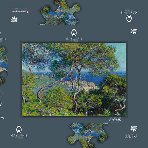 Bordighera (1884) by Claude Monet 500 Puzzle Schachtel 3D Modell