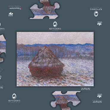 Haystacks (18901891) by Claude Monet 500 Puzzle Schachtel 3D Modell