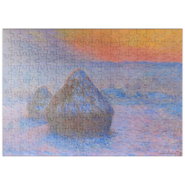 puzzleplate Stacks of Wheat, Sunset, Snow Effect (1890–1891) by Claude Monet 200 Puzzle