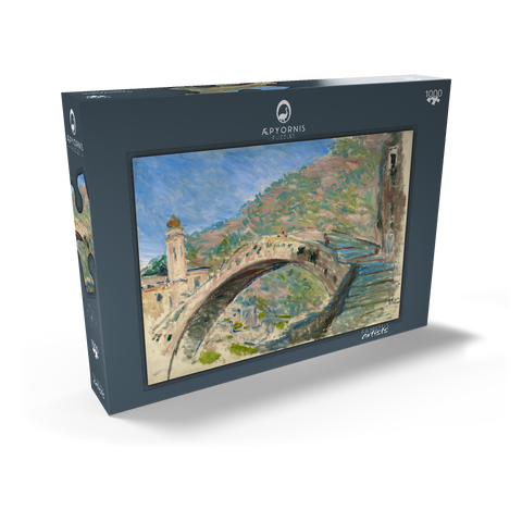 Claude Monet's Bridge at Dolceacqua (1884) 1000 Puzzle Schachtel Ansicht2