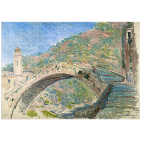 Darstellung des Puzzle-Motivs Claude Monet's Bridge at Dolceacqua (1884) – Puzzleteile: 1000