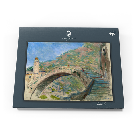 Claude Monet's Bridge at Dolceacqua (1884) 100 Puzzle Schachtel Ansicht3