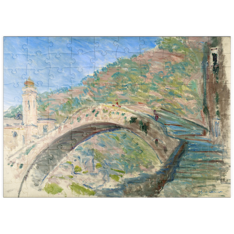 puzzleplate Claude Monet's Bridge at Dolceacqua (1884) 100 Puzzle
