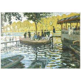 Darstellung des Puzzle-Motivs La Grenouillère (1869) by Claude Monet – Puzzleteile: 1000