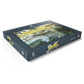 Darstellung des Puzzle Motivs La Grenouillère (1869) by Claude Monet - Puzzleteile: 100