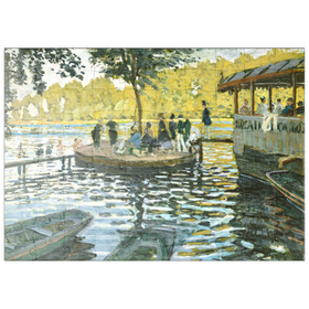 Darstellung des Puzzle Motivs La Grenouillère (1869) by Claude Monet - Puzzleteile: 100