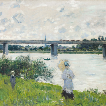 Claude Monet's The Promenade with the Railroad Bridge, Argenteuil (1874) 1000 Puzzle 3D Modell