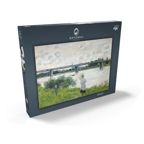 Claude Monet's The Promenade with the Railroad Bridge, Argenteuil (1874) 100 Puzzle Schachtel Ansicht2