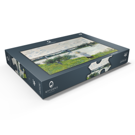 Darstellung des Puzzle Motivs Claude Monet's The Promenade with the Railroad Bridge, Argenteuil (1874) - Puzzleteile: 500