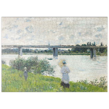 puzzleplate Claude Monet's The Promenade with the Railroad Bridge, Argenteuil (1874) 500 Puzzle
