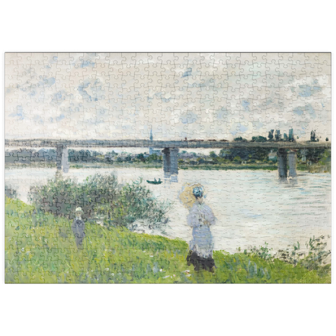 puzzleplate Claude Monet's The Promenade with the Railroad Bridge, Argenteuil (1874) 500 Puzzle