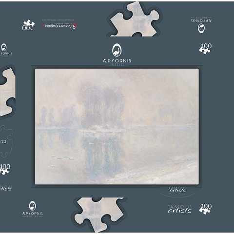 Ice Floes (1893) by Claude Monet 100 Puzzle Schachtel 3D Modell