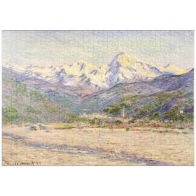 Darstellung des Puzzle-Motivs The Valley of the Nervia (1884) by Claude Monet – Puzzleteile: 1000
