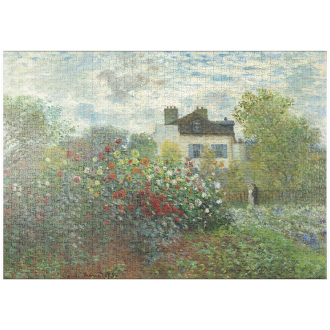puzzleplate The Artist's Garden in Argenteuil, A Corner of the Garden with Dahlias (1873) by Claude Monet 1000 Puzzle