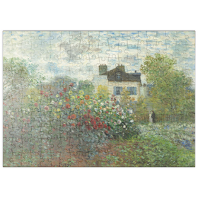 Darstellung des Puzzle-Motivs The Artist's Garden in Argenteuil, A Corner of the Garden with Dahlias (1873) by Claude Monet – Puzzleteile: 200