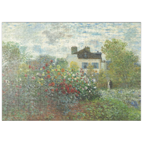puzzleplate The Artist's Garden in Argenteuil, A Corner of the Garden with Dahlias (1873) by Claude Monet 500 Puzzle