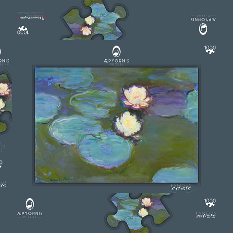 Nympheas (1897–1898) by Claude Monet 1000 Puzzle Schachtel 3D Modell