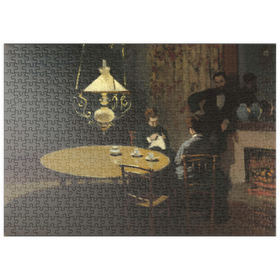 Darstellung des Puzzle Motivs Interior, after Dinner (1868 -1869) by Claude Monet - Puzzleteile: 500