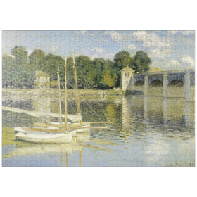 Darstellung des Puzzle Motivs Claude Monet's The Argenteuil Bridge (1874) - Puzzleteile: 1000
