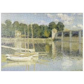 Darstellung des Puzzle-Motivs Claude Monet's The Argenteuil Bridge (1874) – Puzzleteile: 500