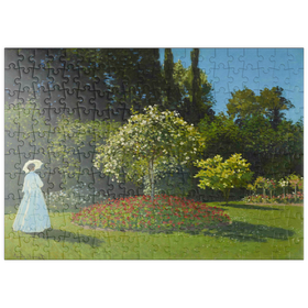 Darstellung des Puzzle-Motivs Claude Monet's Lady in the garden (1867) – Puzzleteile: 200