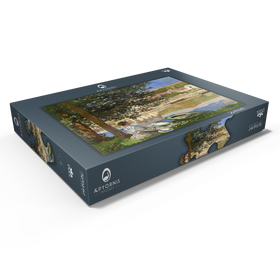 Darstellung des Puzzle Motivs On the Bank of the Seine, Bennecourt (1868) by Claude Monet - Puzzleteile: 1000