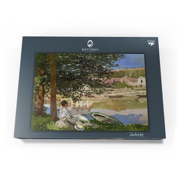 On the Bank of the Seine, Bennecourt (1868) by Claude Monet 1000 Puzzle Schachtel Ansicht3