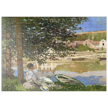 puzzleplate On the Bank of the Seine, Bennecourt (1868) by Claude Monet 200 Puzzle