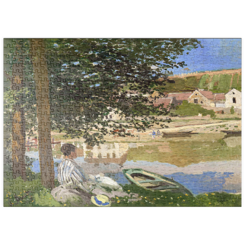 puzzleplate On the Bank of the Seine, Bennecourt (1868) by Claude Monet 500 Puzzle