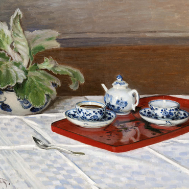 Claude Monet's Still Life, Tea Service (1872) 100 Puzzle 3D Modell