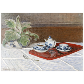 Darstellung des Puzzle-Motivs Claude Monet's Still Life, Tea Service (1872) – Puzzleteile: 200