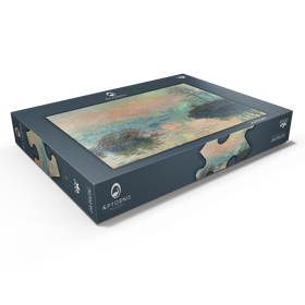 Darstellung des Puzzle Motivs Sun setting on the Seine at Lavacourt (1880) Claude Monet - Puzzleteile: 1000