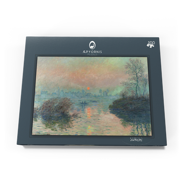 Sun setting on the Seine at Lavacourt (1880) Claude Monet 100 Puzzle Schachtel Ansicht3