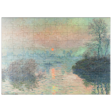 puzzleplate Sun setting on the Seine at Lavacourt (1880) Claude Monet 100 Puzzle